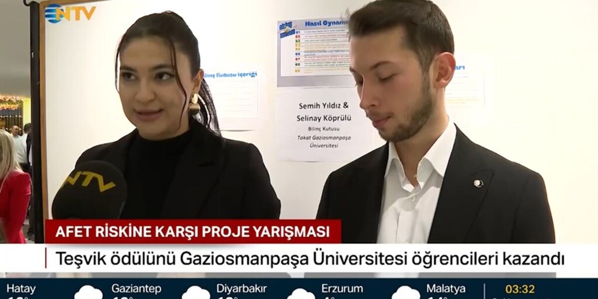 Öğrencilerimiz Afet Proje Yarışmasında Teşvik Ödülü Aldı