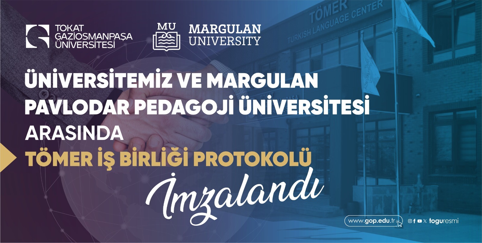 Üniversitemiz ve Margulan Pavlodar Pedagoji Üniversitesi Arasında TÖMER İş Birliği Protokolü İmzalandı