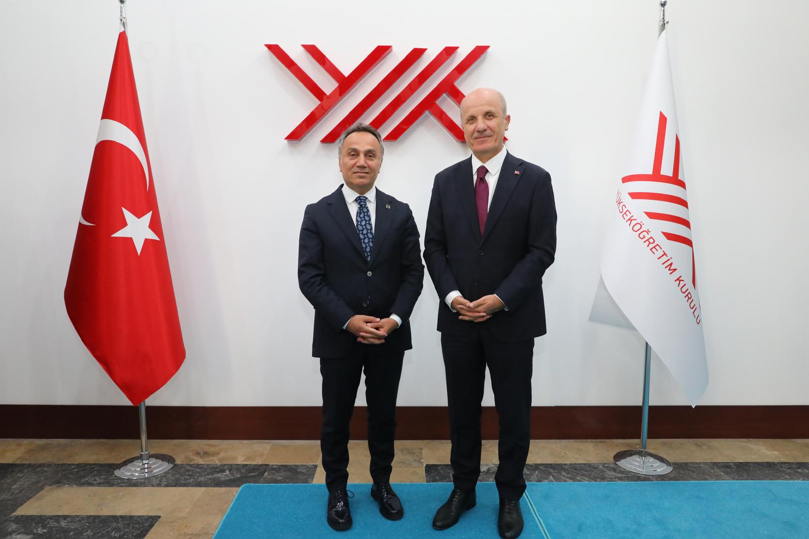 Rektörümüz Prof. Dr. Fatih Yılmaz’dan YÖK Başkanına Hayırlı Olsun Ziyareti