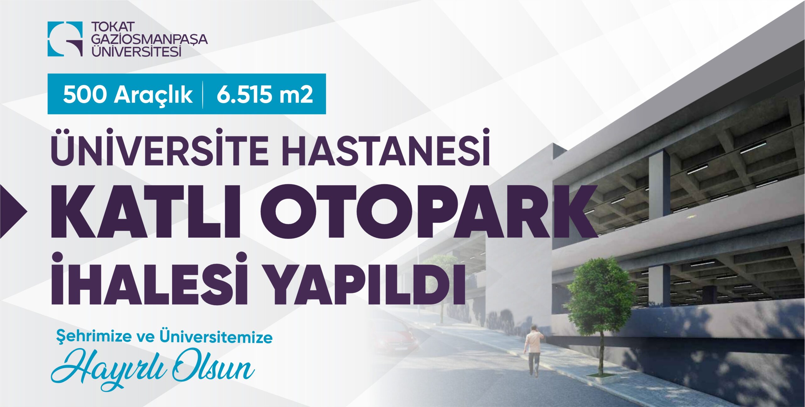 Üniversite Hastanemize Katlı Otopark Yapılacak