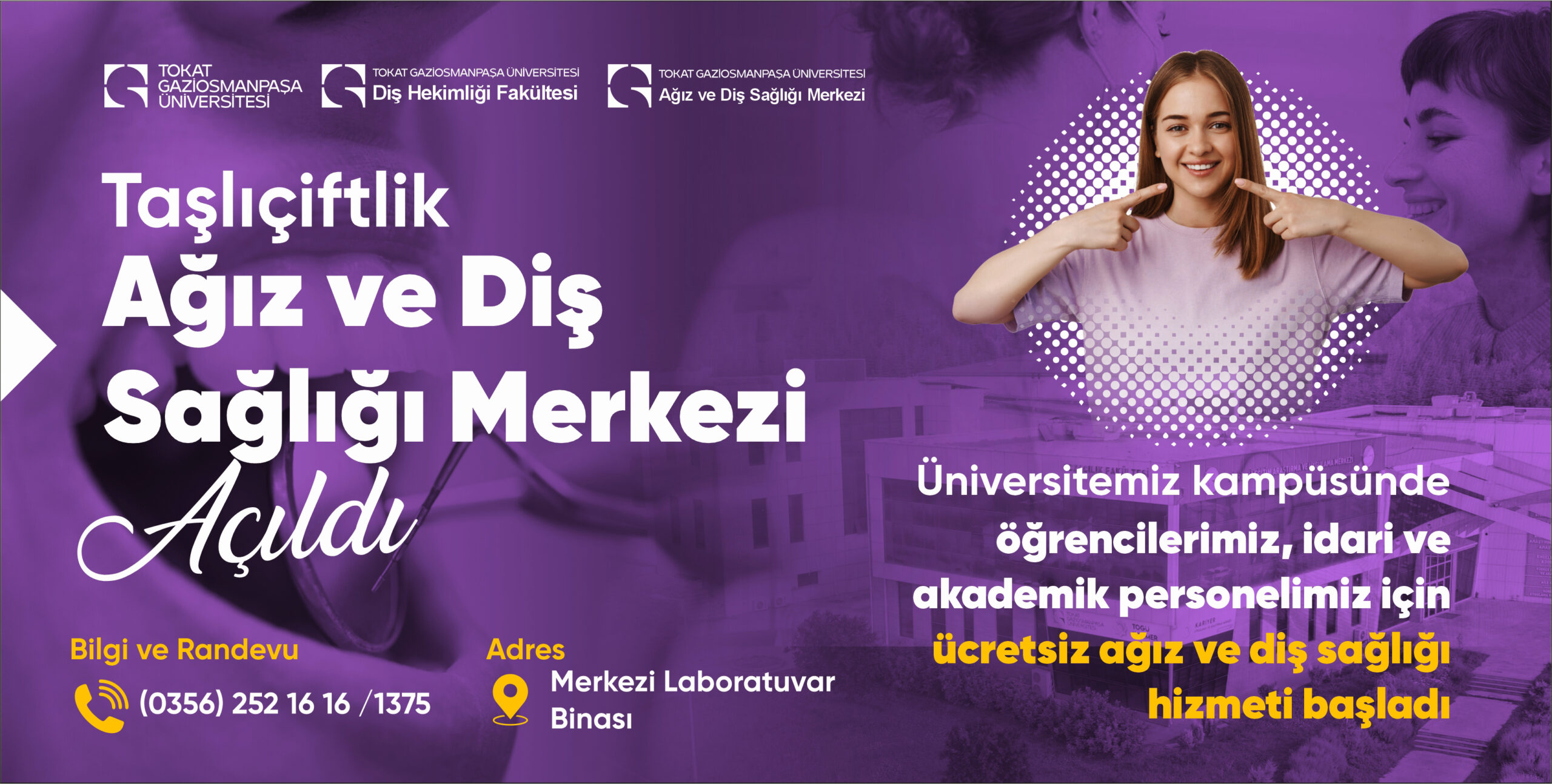 Üniversitemiz Taşlıçiftlik Ağız ve Diş Sağlığı Merkezi Hizmete Açıldı