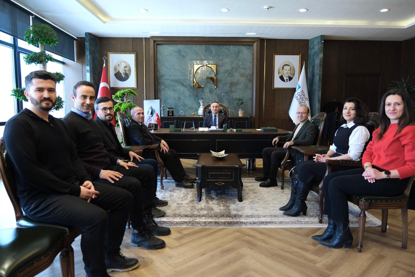 Tokat Mimarlar Odası Heyetinden Rektörümüze Ziyaret