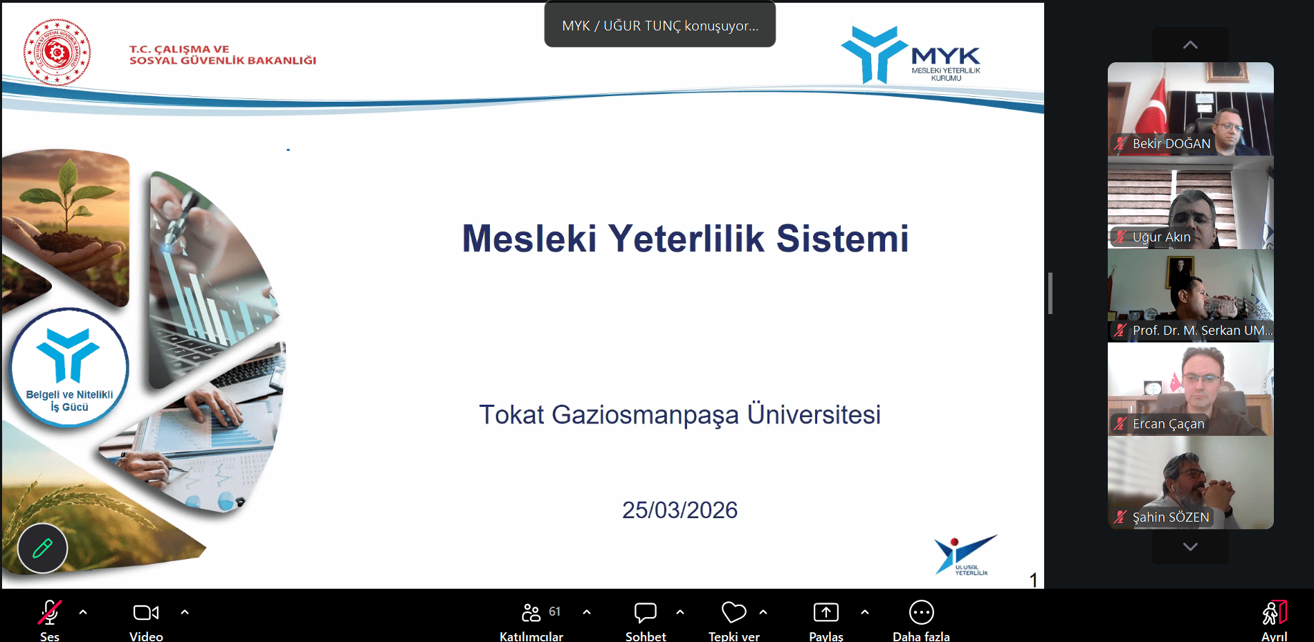 Üniversitemiz ile Mesleki Yeterlilik Kurumu (MYK) Arasında Kapsamlı İş birliği Adımı