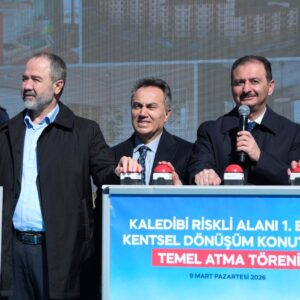 Rektörümüz, Kaledibi Kentsel Dönüşüm Konutları Temel Atma Törenine Katıldı