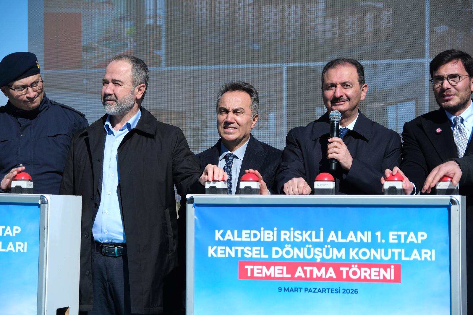 Rektörümüz, Kaledibi Kentsel Dönüşüm Konutları Temel Atma Törenine Katıldı