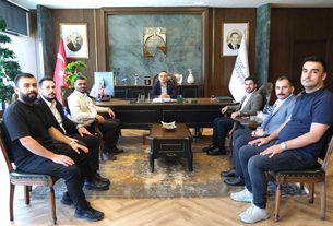 TÜGVA Heyetinden Rektörümüz Prof. Dr. Fatih Yılmaz’a Ziyaret